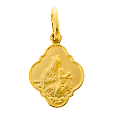 Złoty medalik pr. 585 M.B. Szkaplerzna koniczynka mała ZM010